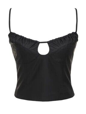 Rumored | After Dark Top Faux Leather Size S In Black
